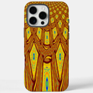Schöner Golden Brown African Tribal Print Vektor iPhone 16 Pro Max Hülle