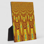 Schöner Golden Brown African Tribal Print Vektor Fotoplatte (Seite)