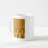 Schöner Golden Brown African Tribal Print Vektor Kaffeetasse (Vorderseite Links)