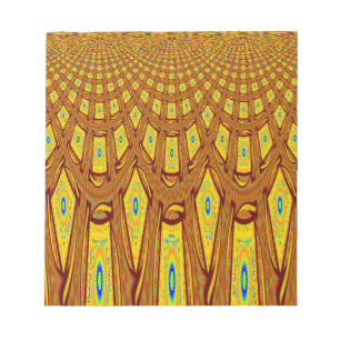 Schöner Golden Brown African Tribal Print Vektor Notizblock