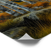 Schöner Golden Paper Birch Forest Poster (Ecke)