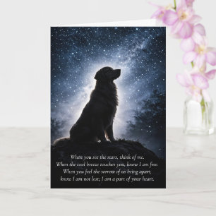 Schöner Golden Retriever Beileidskarte Karte