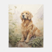 Schöner Golden Retriever Fleecedecke (Vorderseite)