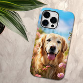 Schöner Golden Retriever mit Blume Case-Mate iPhone Hülle