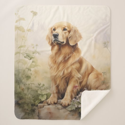 Schöner Golden Retriever Sherpadecke (Vorderseite)