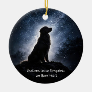 Schöner Golden Retriever Sternenhimmel Urlaub Keramik Ornament