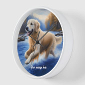 Schöner Golden Retriever Uhr (Winkel)