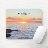 Schöner Golden Sunset Individuelle Name Mousepad (Mit Mouse)