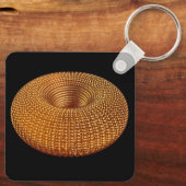 Schöner Golden Torus Schlüsselanhänger (Rückseite)