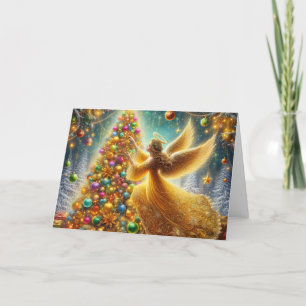 Schöner goldener Engel Weihnachten