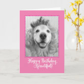 Schöner Goldener Retriever mit Curlers Geburtstag Karte (Gelbe Blume)