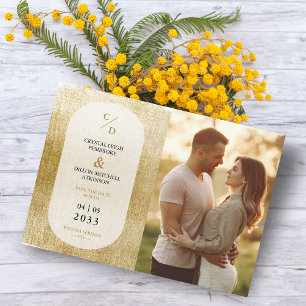Schöner goldener texturierter Effekt Hochzeitsinit