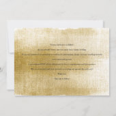 Schöner goldener texturierter Effekt Hochzeitsinit (Rückseite)