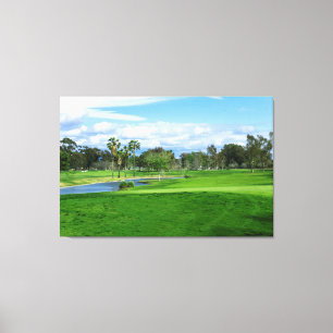 Schöner Golfplatz Set Leinwanddruck