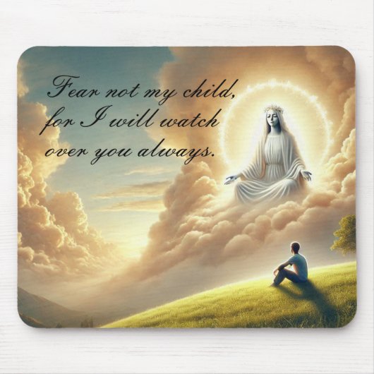 Schöner Gott beobachtet sein Kind Mousepad (Vorne)