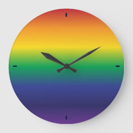 Schöner Gradient Rainbow Große Wanduhr
