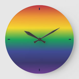Schöner Gradient Rainbow Große Wanduhr