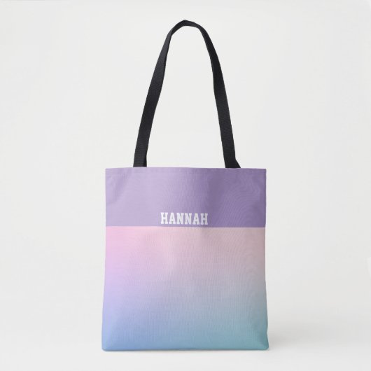 Schöner Gradient Rosa Lila  Tasche (Vorderseite)
