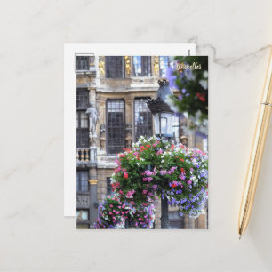 Schöner Grand Place von Brüssel, Belgien Feiertagspostkarte