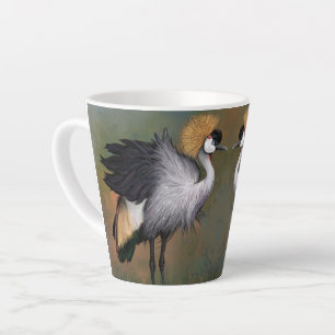 Schöner grauer Kranich - Migne Malerei - Milchtasse