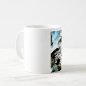 Schöner grauer Lurcher Kaffeetasse (Vorderseite Links)