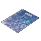 Schöner großer Wispy Blue Dandelion Notizblock (Linke Seite)