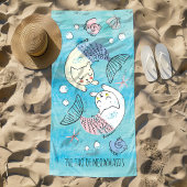 Schöner grüner Aquarell Tao von Meowmaids Strandtuch