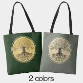 Schöner, grüner Banyan Tree of Life Tasche