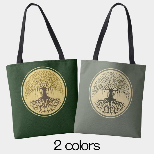 Schöner, grüner Banyan Tree of Life Tasche