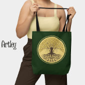 Schöner, grüner Banyan Tree of Life Tasche