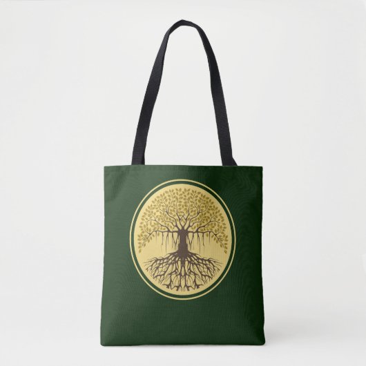 Schöner, grüner Banyan Tree of Life Tasche (Vorderseite)