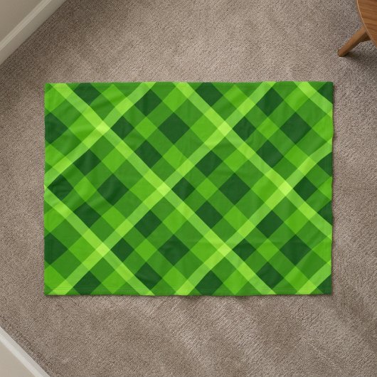 Schöner grüner Baum Karo kleine Fleece-Decke Fleecedecke