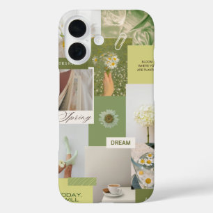 Schöner grüner Blumen-Telefon-Schutz in Mode iPhone 16 Hülle