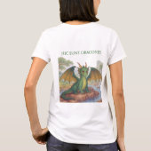 Schöner grüner Drache T-Shirt (Rückseite)