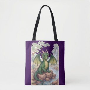 Schöner grüner Drache Tasche