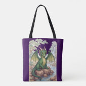 Schöner grüner Drache Tasche (Rückseite)
