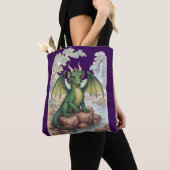 Schöner grüner Drache Tasche (Von Nahem)