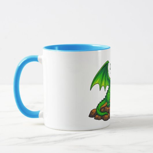 Schöner grüner Drache Tasse (Links)