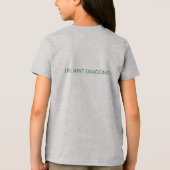 Schöner grüner Drache Tri-Blend Shirt (Rückseite)