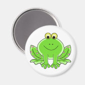 Schöner Grüner Frosch mit Herz Magnet (Vorderseite/Rückseite)