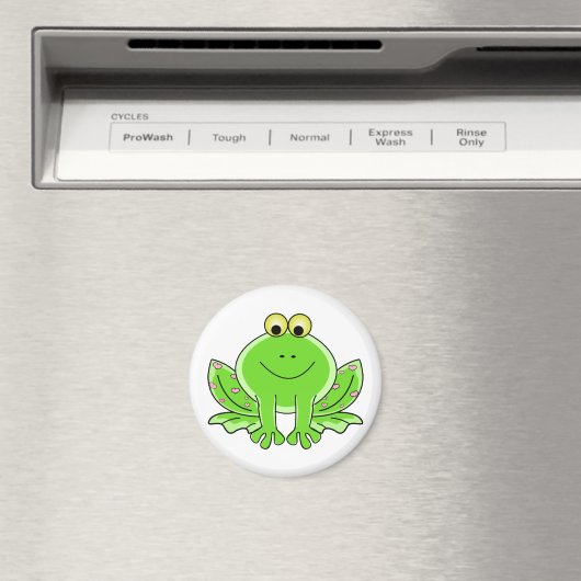 Schöner Grüner Frosch mit Herz Magnet (In Situ (Geschirrspüler))