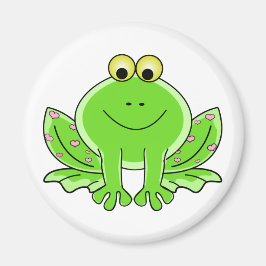 Schöner Grüner Frosch mit Herz Magnet