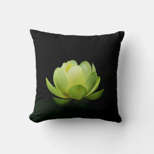 Schöner grüner Lotus, Zen Kissen