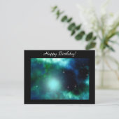 Schöner Grüner Nebel Geburtstag Postkarte (Stehend Vorderseite)