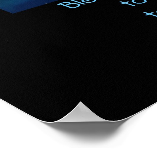 Schöner grüner Nebel mit Zitat Poster (Ecke)