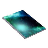 Schöner grüner Nebel voller Sterne Notizblock (Rechte Seite)