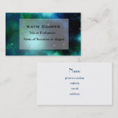 Schöner grüner Nebel voller Sterne Visitenkarte (Vorne/Hinten)