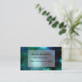 Schöner grüner Nebel voller Sterne Visitenkarte (Stehend Vorderseite)