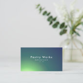 Schöner Grüner Schatten Elegante Gradient Visitenkarte (Stehend Vorderseite)