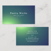 Schöner Grüner Schatten Elegante Gradient Visitenkarte (Vorne/Hinten)